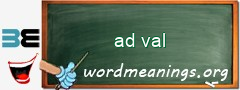 WordMeaning blackboard for ad val